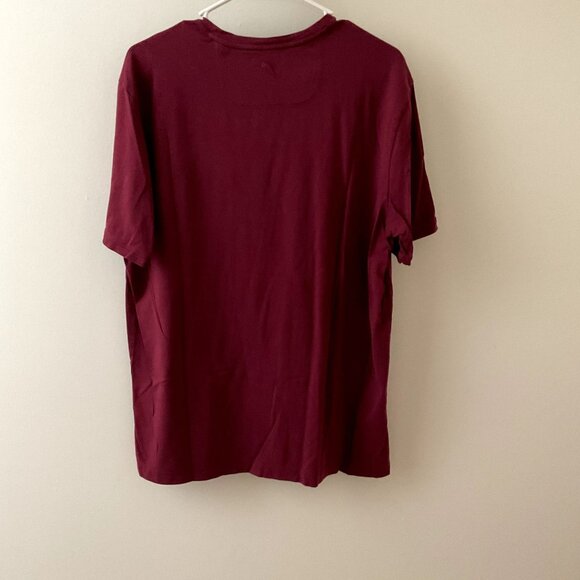 Men's Short Sleeve Maroon T-Shirt - Picture 2 of 5